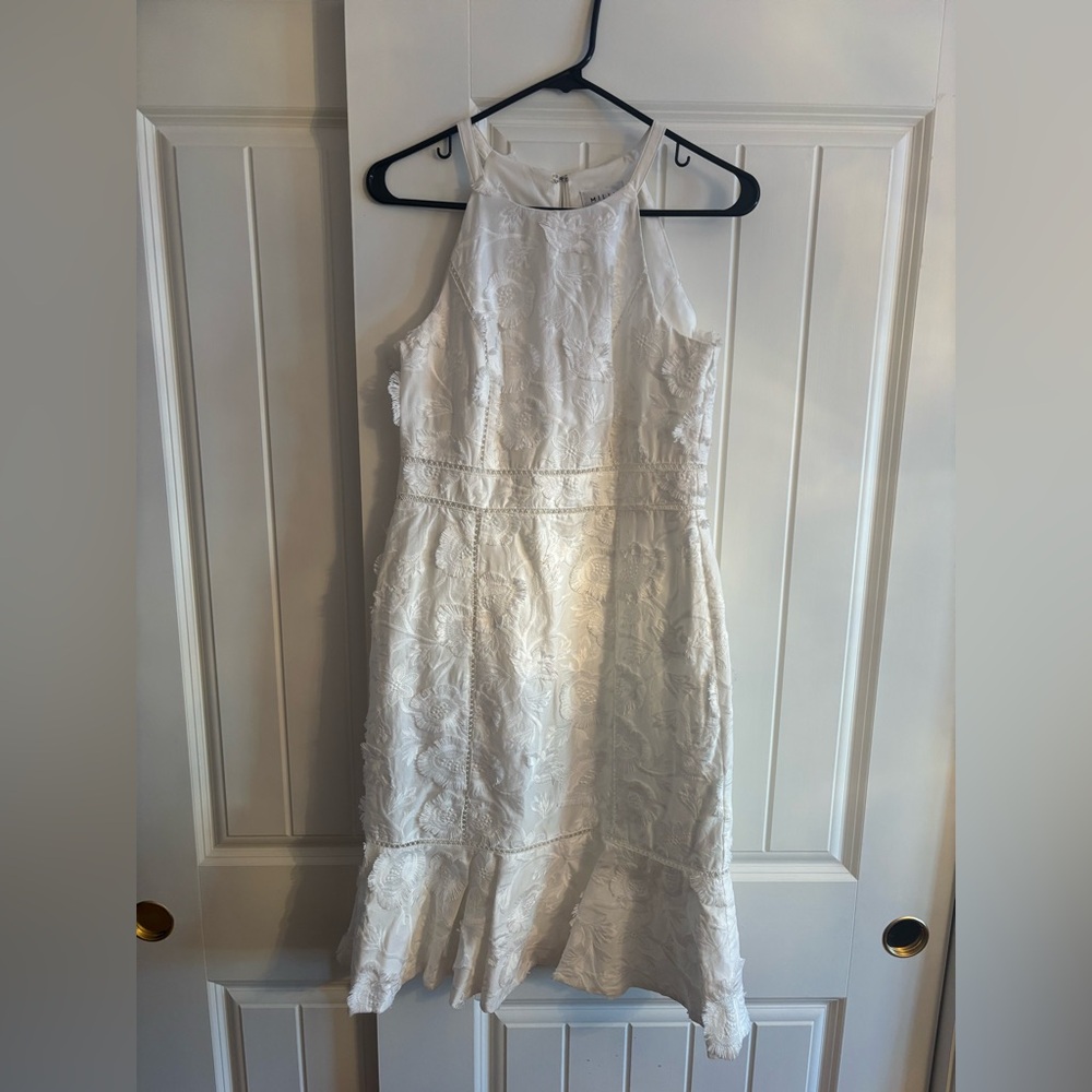 Milly White Textured Dress